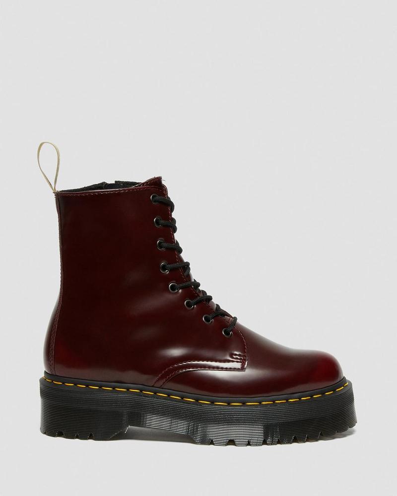 Dr Martens Vegan Jadon II Platform Laarzen Heren Roze Rood | NL 246QMA